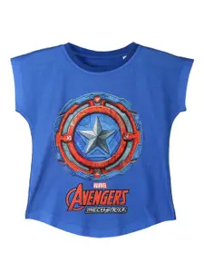 Marvel by Wear Your Mind Blue Extended Sleeves Avengers Regular Top