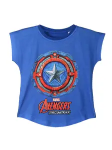 Marvel by Wear Your Mind Blue Avengers Extended Sleeves Regular Top