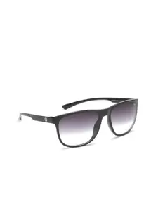 FILA Men Black Square Sunglasses with Polarised Lens