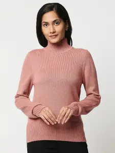 20Dresses Women Pink Ribbed Pullover Sweater