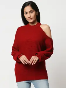 20Dresses Women Red Acrylic Pullover