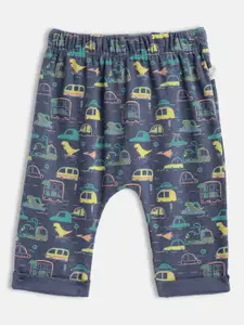 H By Hamleys Boys Navy Blue Vehicle & Dino Regular Fit Joggers