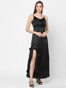 MISH Black Satin Maxi Dress