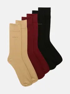 GANT Men Pack Of 3 Solid Ankle-Length Socks