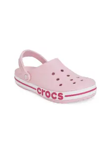 Crocs Bayaband Women Pink  White Croslite Clogs Sandals