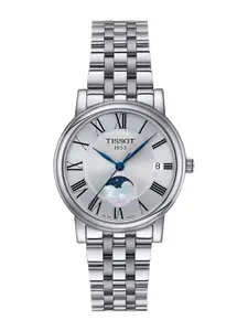 TISSOT Women Silver-Toned Printed Dial & Grey Analogue Watch - T1222231103300