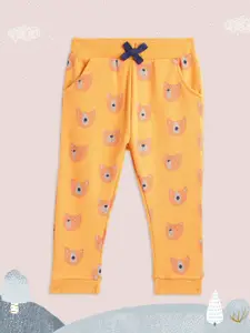 H By Hamleys Boys Yellow Printed  Regular Fit Joggers