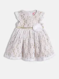 H By Hamleys Off White Floral Lace Dress
