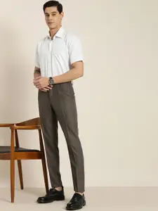 INVICTUS Men Grey Slim Fit Trousers