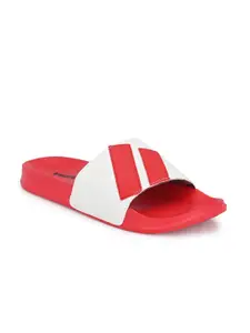 Yuuki Men White & Red Printed Sliders