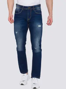 Being Human Men Blue Slim Fit Mildly Distressed Light Fade Jeans