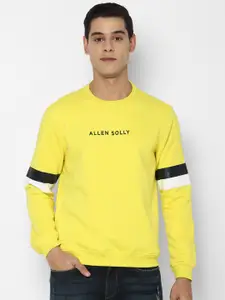 Allen Solly Men Yellow Printed Sweatshirt