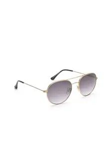 FILA Men Grey Lens & Gold-Toned Aviator Sunglasses with Polarised Lens SF9975K56594SG