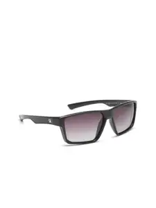 FILA Men Purple Lens & Black Square Sunglasses with Polarised Lens