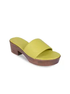 Rocia Mustard Flatform Sandals