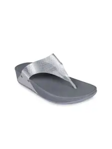 Rocia Grey Textured Wedge Sandals