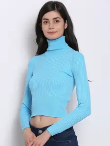 NoBarr Women Blue Striped Pullover