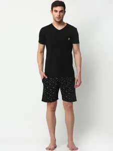 MACK Jonney Men Black Cotton Blend Track Suit