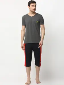 MACK Jonney Men Grey & Black Track Suits