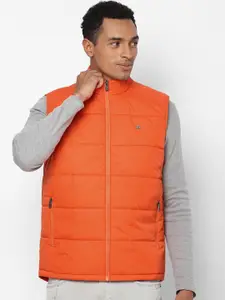 Allen Solly Men Orange Solid Padded Jacket