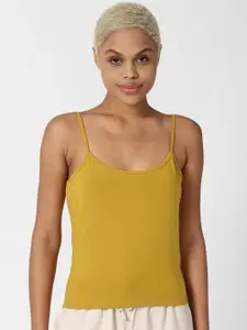 FOREVER 21 Yellow Solid Camisole
