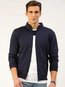 GESPO Men Navy Blue Solid Sweatshirt