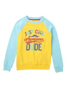 Cub McPaws Boys Yellow Printed Sweatshirt