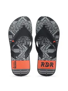 Rider Men Black & Red Printed Slip-On