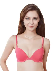 Amante Solid Padded Wired Cotton Casuals Level 1 Push Up Bra - BRA10214