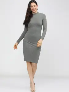 CHIC BY TOKYO TALKIES Grey Bodycon Dress