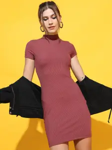 Tokyo Talkies Taupe Bodycon Dress