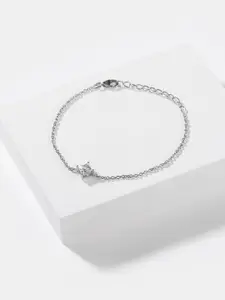 SHAYA Women Silver-Toned Dusk Till Dawn Solitaire Bracelet