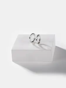 SHAYA 925 Silver Circular Hoop Earrings