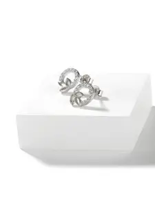 SHAYA 925 Silver CZ Leaf Shaped Studs Earrings