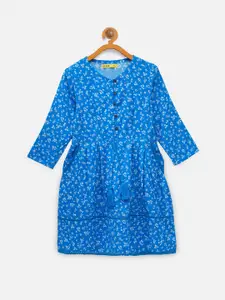 NYNSH Blue Floral A-Line Dress
