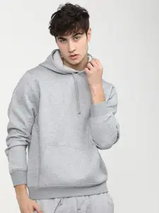 HIGHLANDER Men Grey Hooded Sweatshirt
