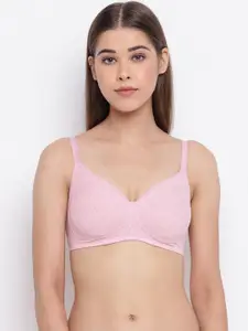 Enamor Pink Non-Wired Non Padded High Coverage Cooling Tshirt Bra A042