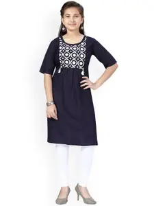 Aarika Girls Navy Blue Kurta