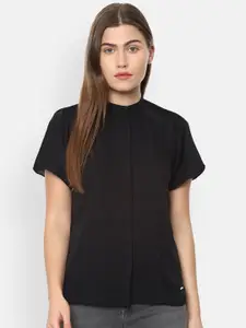 Van Heusen Woman Black Opaque Casual Shirt