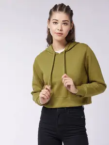 Miss Chase Women Olive Green Sweatshirt