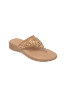 Rocia Gold-Toned Embellished Wedge Heels