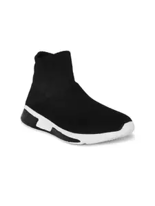 Forever Glam by Pantaloons Women Black Textile High-Top Running Non-Marking Shoes