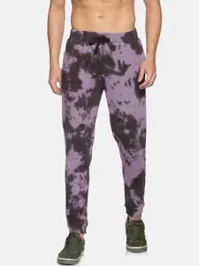 Steenbok Men Purple Cloudy Printed Track Pants