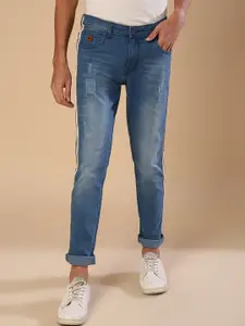 Campus Sutra Men Blue Super Low Distress Light Fade Stretchable Jeans