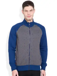 LOCOMOTIVE Blue & Grey Printed Sweatshirt