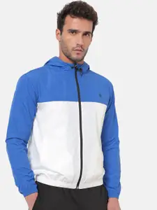 Cultsport Men Blue Colourblocked Water Resistant Sporty Jacket