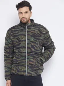 FUGAZEE Men Multicoloured Camouflage Lightweight Puffer Jacket