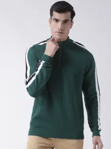 Club York Men Green Solid Acrylic Pullover Sweater