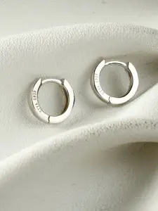 GIVA 925 Sterling Silver Rhodium Plated Tiny Hoop Earrings