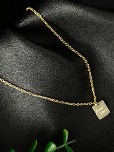 GIVA 925 Sterling Silver Gold-Plated Pendant With Chain